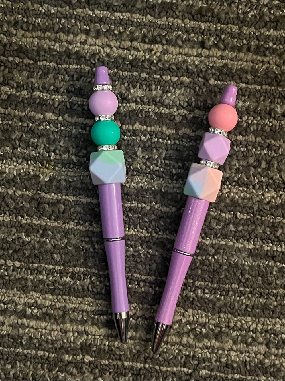 Beaded Pastel Pen set  Ballpoint Pen - Cute Pastel Accent Perfect gift 05
